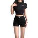 New Summer Black High-Waisted Tight Denim For Women, Sexy Tight-Fitting Butt-Lifting Shorts_ecoleips.com