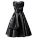 Women's Clothing New Style Tube Top Satin Dress Hepburn Temperament Little Black Dress Party Dress Sister Dress Evening Dress Short_ecoleips.com