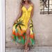 2025 Summer New Tie Floral Sexy Spaghetti Strap Dress For Women_ecoleips.com