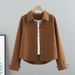 K Short Denim Jacket; New Loose, Versatile Long-sleeved High-grade Shirt For Women; Stylish Top. No Inner Garment_ecoleips.com