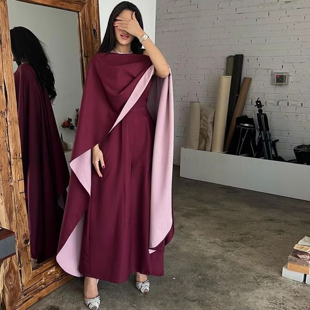 Women's Clothing Robe Satin Dress With Shawl Robe 2 Pieces_ecoleips.com