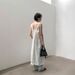 Verve Love And Nancy Thirteen Lines 2025 Summer Sleeveless Round Neck Light Artistic Atmosphere Full Linen Dress 22363_ecoleips.com