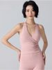 K Beautiful Back Sports Bra Cross Hanging Neck Bra Gathering Camisole Vest Fitness Yoga Suit Top For Women_ecoleips.com