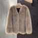 Fox Fur Coat Femininity Versatile Fur Coat Short Coat_ecoleips.com
