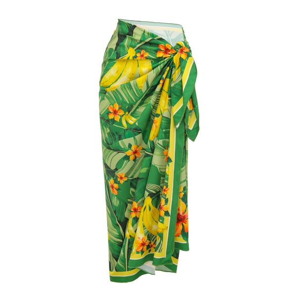 Women's Green One-Shoulder Ruffled One-Piece Swimsuit European American Style Cross-Border Hot Sell Summer Sexy Vacation Suit_ecoleips.com