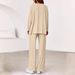 Women's Casual Long Sleeve Top & Pants Set – Comfortable Loose Fit Two-Piece Outfit With Pockets_ecoleips.com