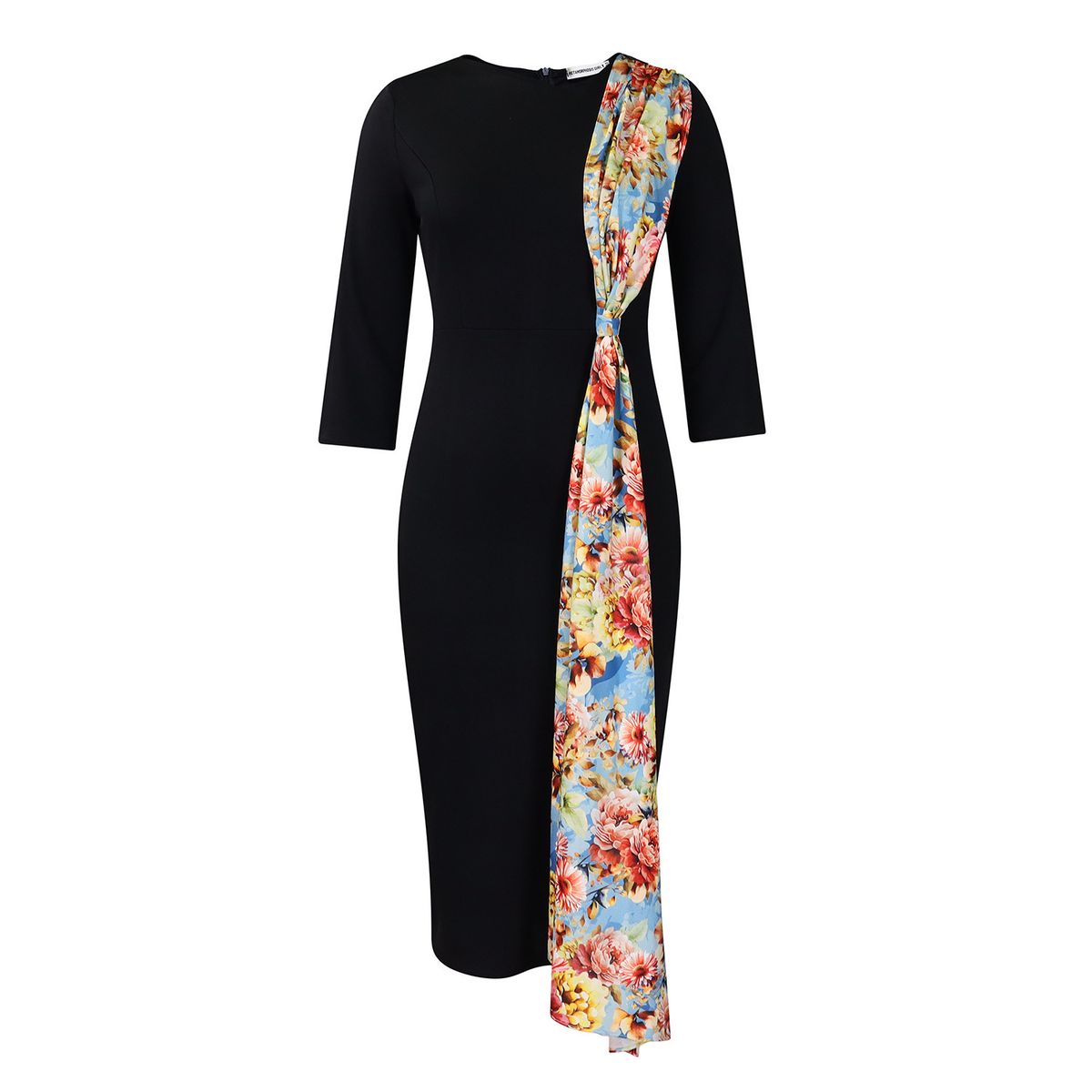 plus Size Women's Elegant Pencil Skirt Dress Bodycon Patchwork African Style 2024 Amazon Fashion D539_ecoleips.com