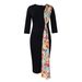 plus Size Women's Elegant Pencil Skirt Dress Bodycon Patchwork African Style 2024 Amazon Fashion D539_ecoleips.com
