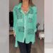 Women's Clothing Spring Summer 2025 New Fashion Printed Loose Sexy Swallowtail Shirt_ecoleips.com
