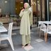 Middle East Arab Cross Border Women's Clothing 2024 New Fashion Loose Mid Length Long Sleeved Shirt Skirt Suit_ecoleips.com