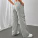 AC848 Cross-Border Foreign Trade New Women's Straight-Leg Pocket Sports Casual Comfortable Loose Wide-Leg_ecoleips.com