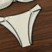 Women's Clothing Shell Edge Hanging Neck Tie Women's Swimwear Polyester Fabric With Chest Pad_ecoleips.com