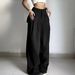 Black Shirring Wide Leg Pants Women High Waist Casual Loose Trousers Streetwear Korean Retro Office Basic Y2K Lady Fashion_ecoleips.com