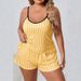 Women's Plus Size Floral Print Pajama Set Sleeveless Camisole & Shorts Comfortable Nightwear Loungewear For Curvy Figures 1XL 2XL 3XL 4XL 5XL_ecoleips.com