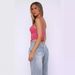 European And American Cross-border 2026 Spring Fashion Trend Women's New Style Off-shoulder Slim-fit Mesh Lace Camisole_ecoleips.com