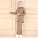 Verve Muslim Women's Casual Knit Wide-Leg Pants Set_ecoleips.com
