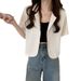 Women's Short-sleeved Blazer, Thin Style, Spring-summer Design, Niche Short Casual Blazer Top, Wholesale_ecoleips.com