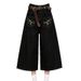 Chao Li Has In Stock Reverse-wear Embroidered Black Cropped Jeans For Women, Summer Design, Loose Straight Wide-leg_ecoleips.com