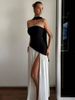 Women's Clothing Elegant Lady Irregular Tube Top Strap Dress Female Summer New French Sexy Slit Long Skirt_ecoleips.com