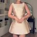 Women's Clothing Elegant High Waist Dress With Back Bow Decoration Square Collar Short Skirt Spring_ecoleips.com