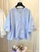 2025 Summer New Korean Version Design Sense Niche Loose Asymmetric Pleated Patchwork Doll Shirt Women's Trend_ecoleips.com