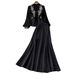 Regal Baroque Blouse & Mermaid Skirt Set – Hand-Embroidered Victorian Elegance | Black | Sizes S-4xl_ecoleips.com