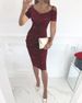 Verve 2025 Spring Summer Women's Fashion Sexy Off-Shoulder Rhinestone Strap Dress Women_ecoleips.com