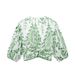 Verve ZR Style Women's Embroidered Hollow V-neck Short Top Mid-waist Shorts 2731267 098_ecoleips.com