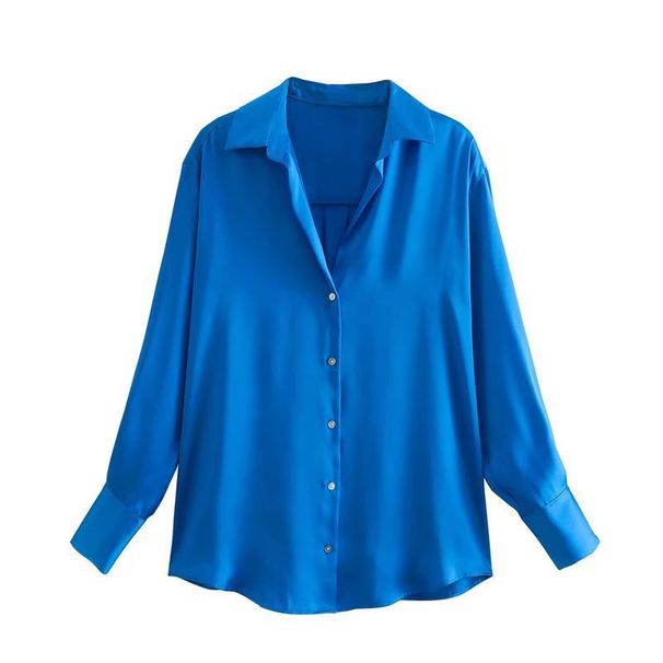 Women's Clothing Spring 7 Color Satin Women's Shirt Tops_ecoleips.com