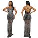 Women's Clothing Solid Color Mesh Hot Diamond Sling Low Cut Sexy Backpack Hip Dress Dress_ecoleips.com