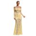European American Style Elegant Lace Off-shoulder Long Dress, Fashionable And Sexy Long-sleeved Backless Slim-fit Dress_ecoleips.com