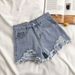 Denim Shorts Women's High Waist Ripped Loose Wide Legs 2023 Summer New Versatile Hot Pants_ecoleips.com