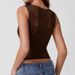 Women's Lace-trimmed Square-neck Sleeveless Tank Top With Double-layer Slim Fit, Cropped Top, New European And American_ecoleips.com