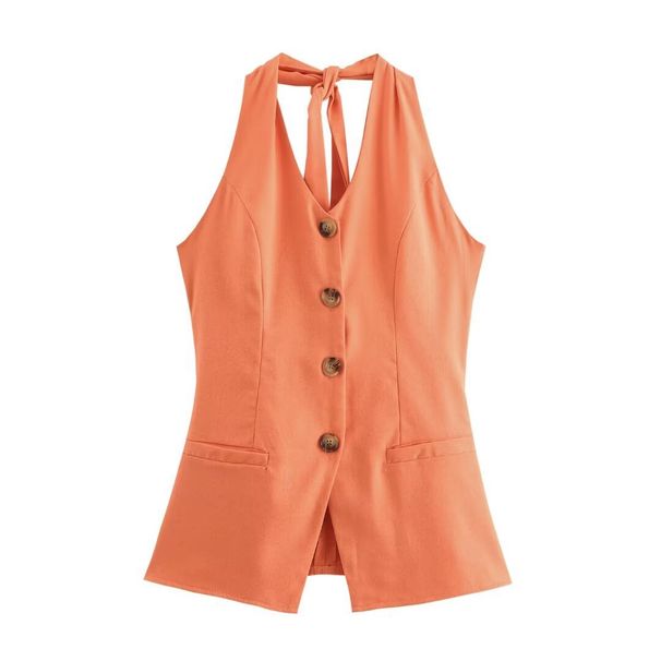 Women's Clothing Cotton And Linen Halter Neck Vest Suit Women's Summer Wear With Light Luxury High End Trousers Two Piece Suit_ecoleips.com