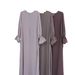 Modest Abaya Dress Women's Ankle-Length Solid Color Dress With Small Trumpet Sleeves Fashion England Style Polyester Dress For Spring/Autumn Summer_ecoleips.com