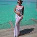 Talenza White See Through Dress Women's Spring Mesh Twisted Pleated Tight Sleeveless Vacation Dress Female Party Evening Dresses_ecoleips.com