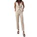 Women's new fashionable temperament simple vest suit long suit pants_ecoleips.com
