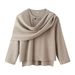 Winter Versatile Scarf Integrated Knitted Sweater_ecoleips.com