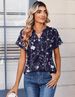 Zeagoo Womens Tops Short Sleeve Summer V Neck Shirts Work Blouses Business Outfits Fashion Clothing_ecoleips.com