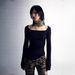 American Hot Girl Y2K Reversible Slim Fit Long Sleeve T-Shirt Feminine Print Spring Summer Inner Layer Women's Top_ecoleips.com