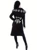 Fashion Trend Ladies Punk Moon Pattern Printing Long-sleeved Cardigan Sweater Long Style_ecoleips.com
