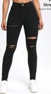 Distressed High-Waist Skinny Jeans For Women - Ripped & Frayed Detail, Stretch Denim, Sexy Streetwear (XS-XXL)_ecoleips.com