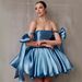 Strapless Satin Short Dress High-End New 2026 for Women Perfect for Banquets Birthdays Petite Heiresses_ecoleips.com