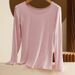 Bottom Shirt T-shirt Women's Inner With Crew Neck Long Sleeve Thin Autumn Clothes Large Size Top Warm Thread Clothes Autumn And Winter Models_ecoleips.com