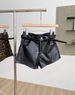Women's Spicy Retro PU Leather Straight Leg Shorts Autumn/Winter Fashionable Petite Commuter Hot Pants Trendy And Versatile_ecoleips.com