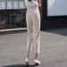 Women's Clothing Women's Loose Straight High Waist Niche High End Point Pants Slim Casual Carrot Suit Pants_ecoleips.com