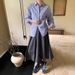 Blue Checkered Shirt Jacket For Women, Autumn Design With A Chic And Casual Vibe, Featuring A Relaxed Long-Sleeved Top._ecoleips.com