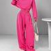 Women's Off-Shoulder Sweater Set - Long Sleeve Knit Top & Lounge Pants (S-XXL) | Casual Streetwear In 7 Colors_ecoleips.com