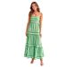 S32235 European And American Foreign Trade Cross-border Women's Clothing Striped Patterned Printed Strapless_ecoleips.com