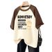 Women's Clothing Splicing Heavyweight Short Sleeved Men's And Women's Simple Breathable Bottoming Shirt With Round Neck Cotton T Shirt_ecoleips.com
